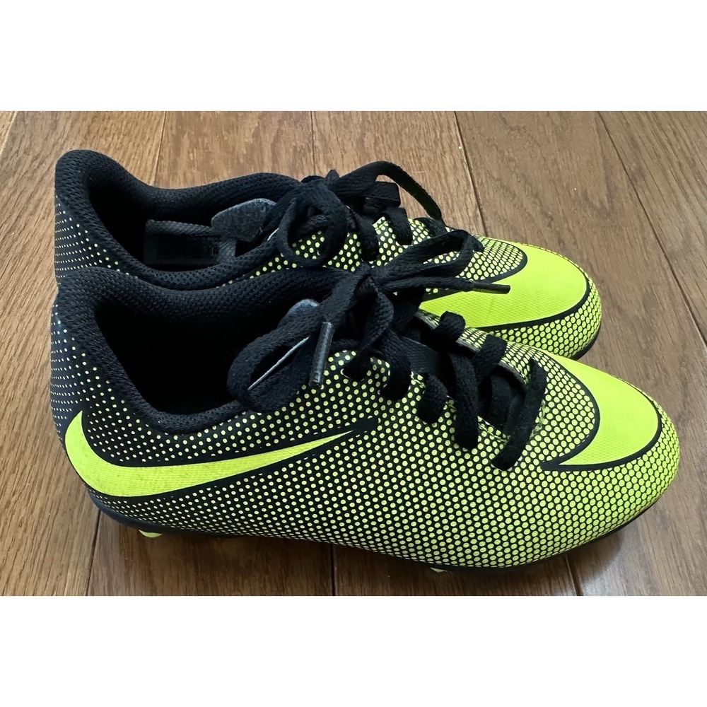 Nike Kids Neon Yellow and Black Soccer Cleats